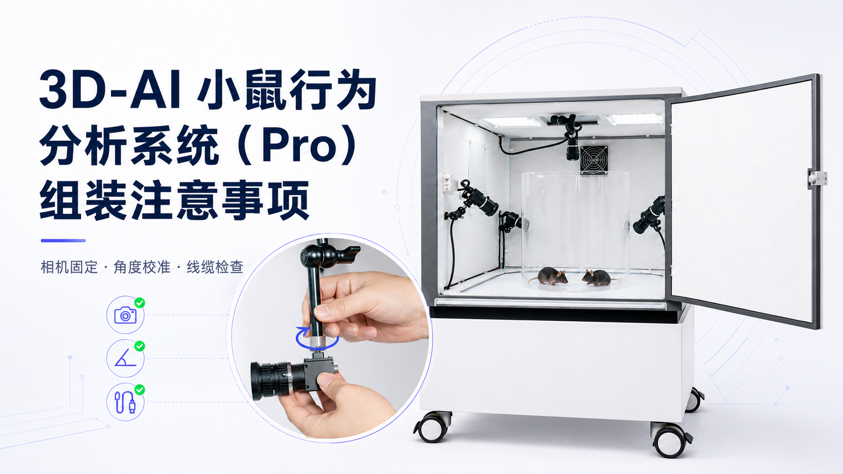 3D-AI 小鼠行为分析系统(Pro)组装注意事项
